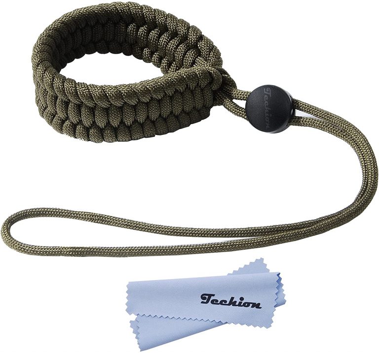 Blue Braided 550 Paracord Camera Wrist Strap - Adjustable Bracelet For Nikon, Canon, Sony DSLR & Mirrorless